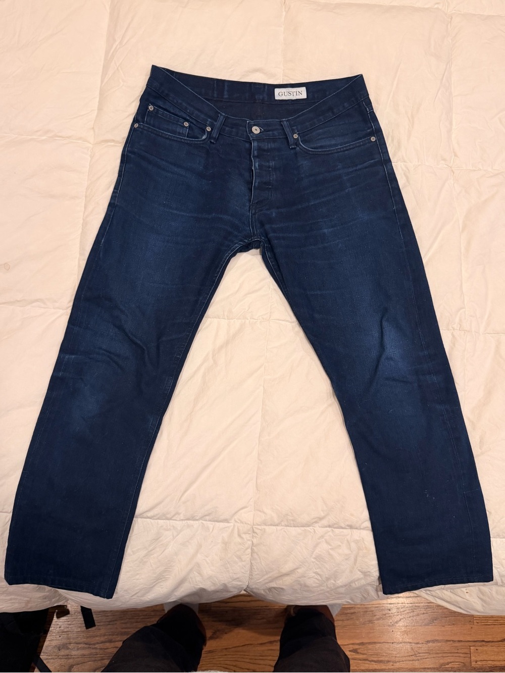 Gustin Men's Dark Indigo Straight Jeans